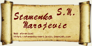 Stamenko Marojević vizit kartica